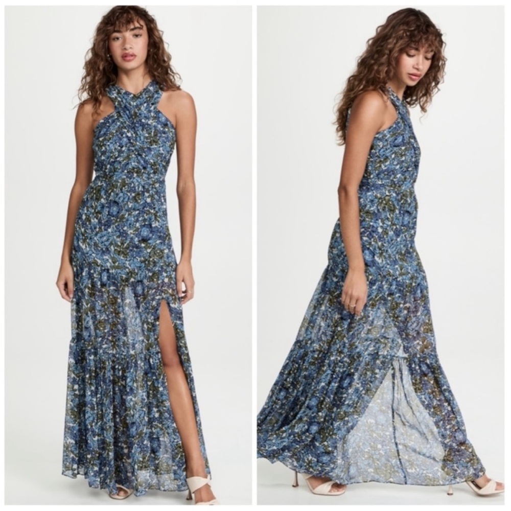 Veronica Beard Florencia Blue Floral Dress